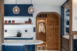 Fully renovated modern holiday apartment at Parc A15 in Champex-Lac by WADE Architecture.